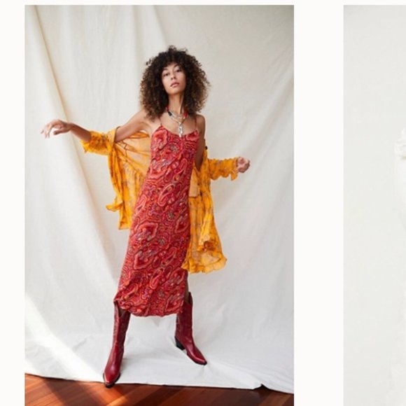 Free People Dresses & Skirts - Free People Red Midi Dress (Size M, New with Tags)